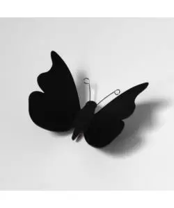 DECORO MURALE 3D "BLACK BUTTERFLIES"